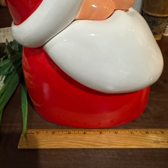 RARE Dept 56 Merry Christmas ZIGGY SANTA BUST Cookie Jar: Cartoon •Red & White - Picture 8 of 8